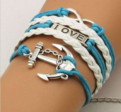 **GORGEOUS AND HOT!!***BEAUTIFUL HEARTS, ANCHOR INFINITY BRACELET!