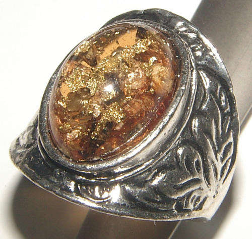 ***BEAUTIFUL!*** BOLD IMITATION AMBER DRESS RING - NEW!