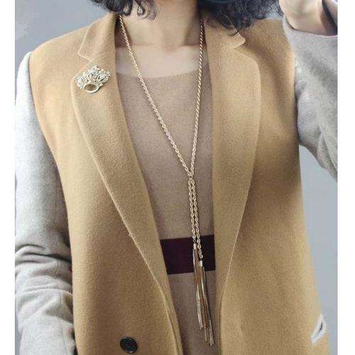 ***PERFECT FOR WINTER!!*** 9K YELLOW GOLD FILLED TASSEL CHAIN - SWEET!