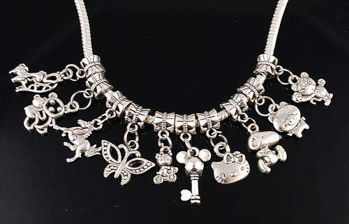 EUROPEAN BRACELET BEADS PARCEL OF 9  SILVER DANGLING CHARMS!