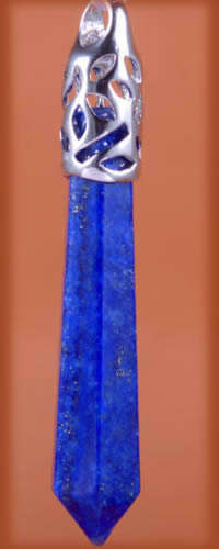 FARYTALE COLLECTION!! - GORGEOUS NATURAL HEXAGONAL LAPIS LAZULI LINEAR PENDANT!!