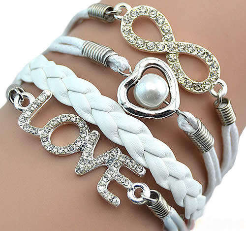 **GORGEOUS AND HOT!!***BEAUTIFUL INFINITY BRACELET WITH RHINESTONES!