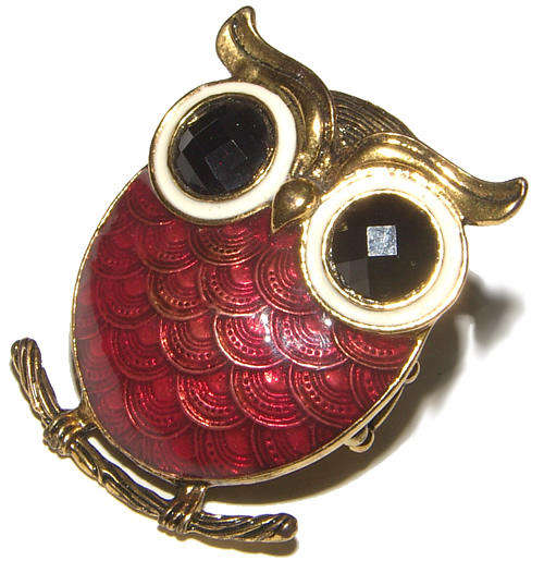 ***FOREST COLLECTION!*** PRETTY OWL ENAMEL DRESS RING!