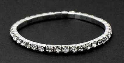 **PARTY - PERFECT!** SINGLE ROW DIAMANTE STRETCH BRACELET!