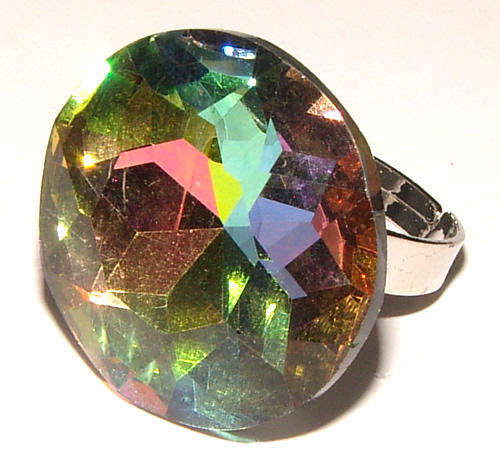 **GORGEOUS** ADJUSTABLE FASHION CRYSTAL DRESS RING - NEW!
