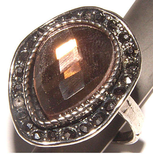 **NEW!**PRETTY CRYSTAL AND MARCASITE DRESS RING!