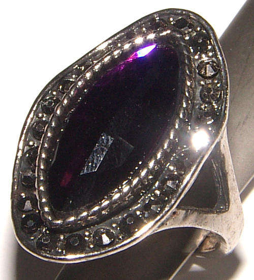**NEW!**PRETTY CRYSTAL AND MARCASITE DRESS RING!