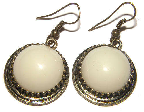 ***FASHION COLLECTION!!*** DANGLING EARRINGS WITH CREATED GEMSTONES SET IN BRONZE!!!