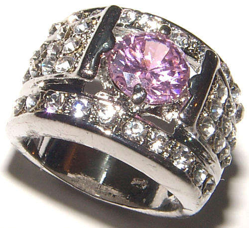 **SIZE 6.25**BEAUTIFUL CZ AND RHINESTONE ENCRUSTED DRESS RING!