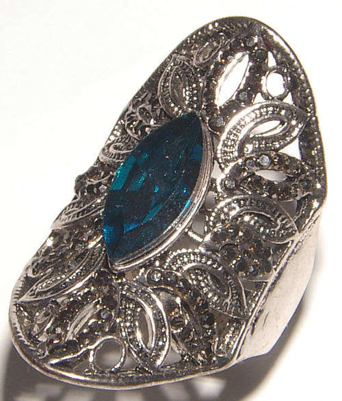 **NEW ARRIVAL **GORGEOUS FACETED CRYSTAL AND MARCASITE DRESS RING!