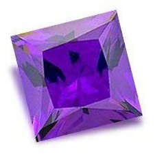 CUBIC ZIRCONIUM -  TOP SCREAMING PURPLE PRINCESS CUT - 5.88cts!!