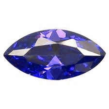 CUBIC ZIRCONIUM -  TANZANITE ELECTRIC BLUE MARQUISE CUT - 2.27cts!!