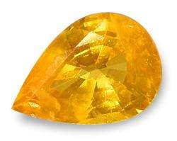 NATURAL SAPPHIRE -  RICH ORANGE PEAR CUT - 0.680cts!!
