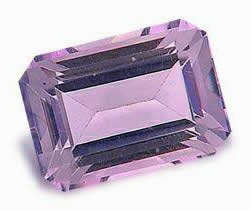 NATURAL AMETHYST -  FINE PURPLE OCTAGON BAGUETTE CUT - 0,47cts