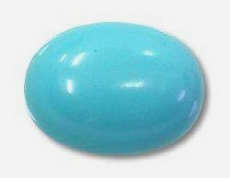 NATURAL TURQUOISE -  TOP NEON BLUE OVAL CABOCHON  - 1.080cts!!