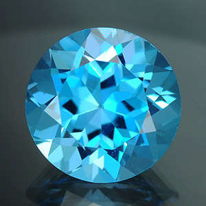 CUBIC ZIRCONIUM -  SWISS BLUE DIAMOND CUT - 1.41cts!!