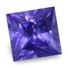 CUBIC ZIRCONIA -  RICH TANZANITE PURPLE BLUE PRINCESS CUT - 1.90cts!!