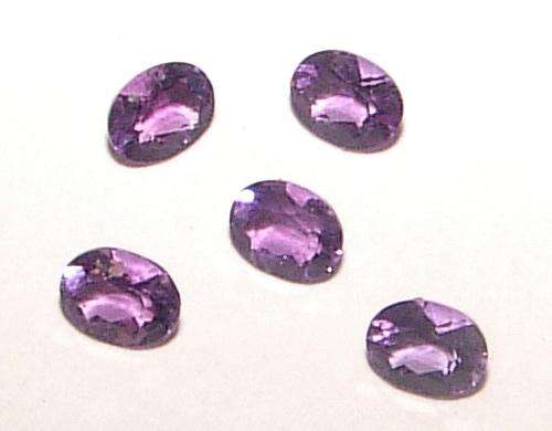 NATURAL AMETHYST -  PARCEL OF 5 - 0.745cts
