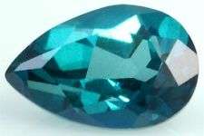 NATURAL TOPAZ -  PARAIBA COLOUR PEAR FACETED - 1.05cts!!