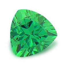 EMERALD SIMULANT  - TOP EMERALD GREEN TRILLIANT CUT -1.18cts