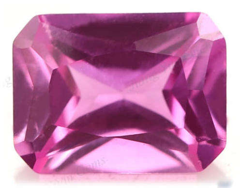 ***CUBIC ZIRCONIUM!! *** PINK ICE OCTAGON CUT  -  4.15cts