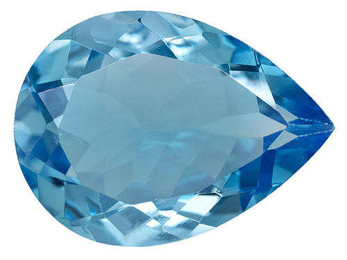 NATURAL TOPAZ -  SWISS BLUE PEAR FACETED - 2.580cts!!