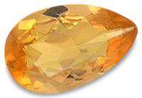 NATURAL IMPERIAL TOPAZ -  IMPERIAL ORANGE PEAR FACETED - 0.660cts!!