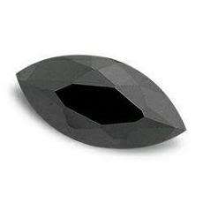 CUBIC ZIRCONIUM - JET BLACK MARQUISE FACETED  -  2.73cts.