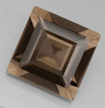 NATURAL SMOKY QUARTZ -  SQUARE CUT - 0.600cts