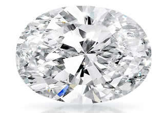 CUBIC ZIRCONIUM - AAA DIAMOND WHITE OVAL CUT  - 1.28cts