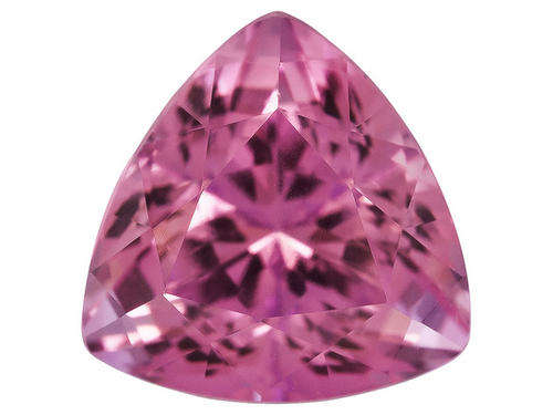 CUBIC ZIRCONIUM - PINK ICE TRILLIANT CUT  -  4.90cts.