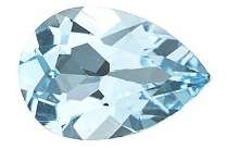 NATURAL TOPAZ -  SKY BLUE PEAR FACETED - 6.795cts