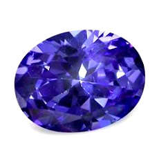 TANZANITE SIMULANT BEST PERIWINKLE OVAL CUT - 7.63cts!!