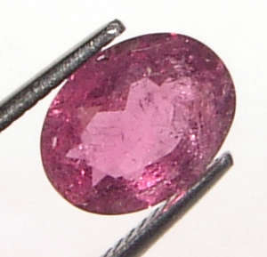 NATURAL  RUBELLITE TOURMALINE - PINK OVAL CUT - 1.120cts