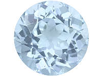 NATURAL TOPAZ -  VERY LIGHT SKY BLUE ROUND DIAMOND CUT - 2.465cts