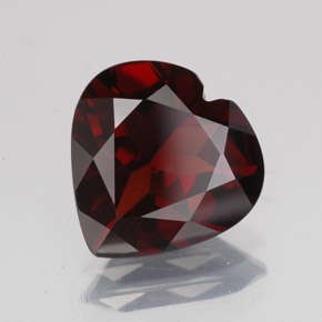 NATURAL MOZAMBIQUE GARNET  -  ORANGE RED HEART FACETED  - 0.950cts
