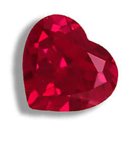 RUBY - TOP RED HEART FACETED - 0.87cts