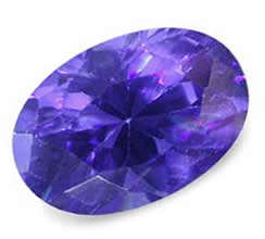 TANZANITE SIMULANT BEST PERIWINKLE OVAL CUT - 1.190cts