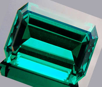 NATURAL TOPAZ -  TEAL GREEN OCTAGON CUT - 1.860cts