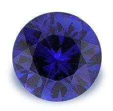SAPPHIRE - TOP BLUE ROUND DIAMOND CUT - 3.56cts!