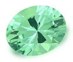APATITE  -  FINE NEON GREEN OVAL CUT - 2.425cts