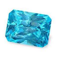CUBIC ZIRCONIUM -  SWISS BLUEOCTAGON CUT - 3.865cts