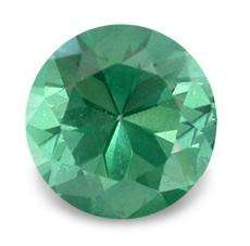 NATURAL TOPAZ -  PARAIBA GREEN ROUND DIAMOND CUT - 0.120cts