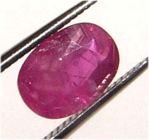 NATURAL RUBY (BURMA) -  RICH PIGEON BLOOD RED OVAL CUT - 1.590cts