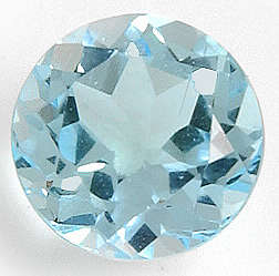 NATURAL TOPAZ -  SKY BLUE ROUND DIAMOND CUT - 1.420cts