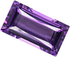 NATURAL AMETHYST -  FINE PURPLE BAGUETTE CUT - 0.130cts