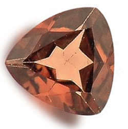 NATURAL TANGARINE GARNET  -  ORANGE BROWN TRILLIANT CUT - 0.380cts