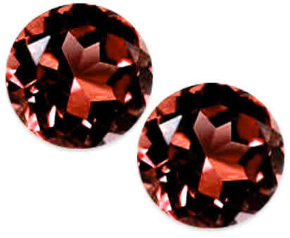 NATURAL GARNETS MATCHING  PAIR - ROUND CUT - 0.430cts