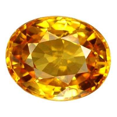 NATURAL UNTREATED SAPPHIRE -  RICH GOLDEN YELLOW OVAL CUT - 0.620cts