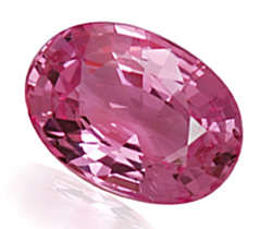 NATURAL SAPPHIRE -  BRIGHT PINK OVAL CUT - 0.700cts